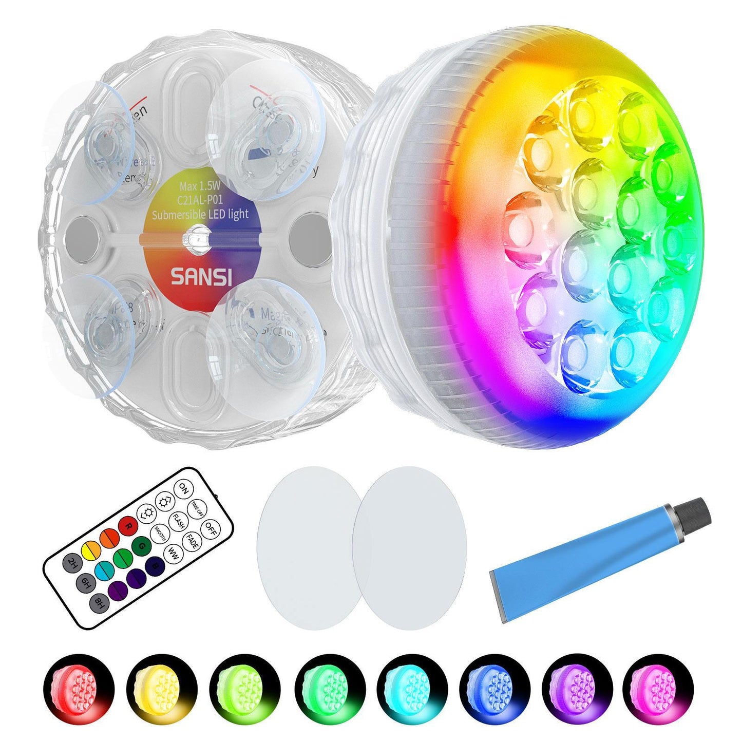 AquaGlow™ – RGB LED Pool & Bath Light, IP68 Waterproof